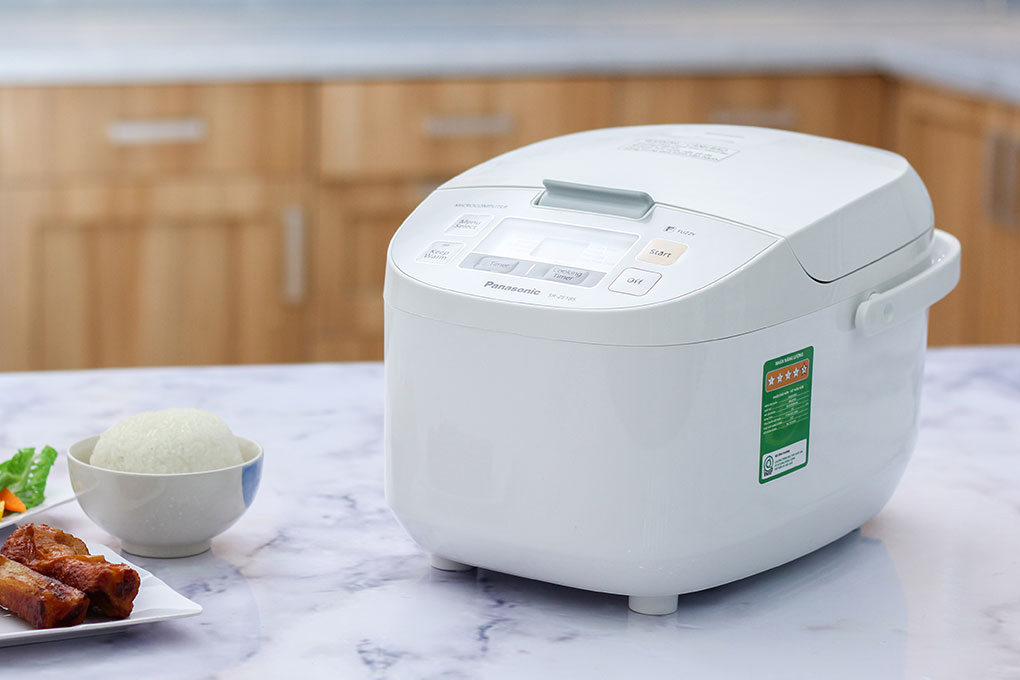 Nồi Cơm Điện Panasonic SR-ZE185WRAM Nồi điện tử 1.8 L mầu trắng