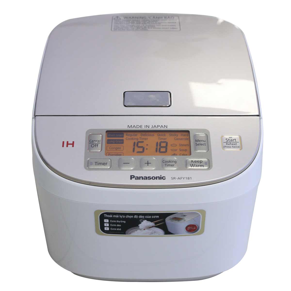 Nồi cơm điện cao tần panasonic SR-AFY181WRA 1.8 lít