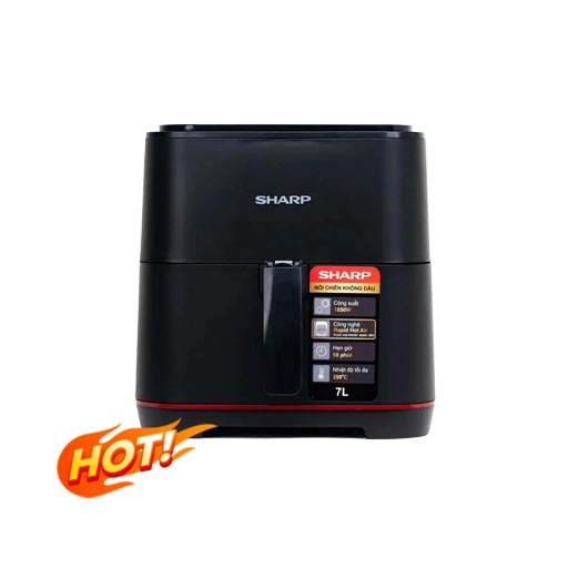 Nồi chiên không dầu Sharp KF-AF70EV-BK 7 lít